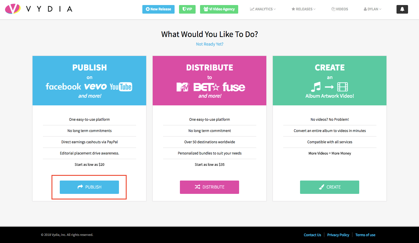 Submit to Vevo Step 3