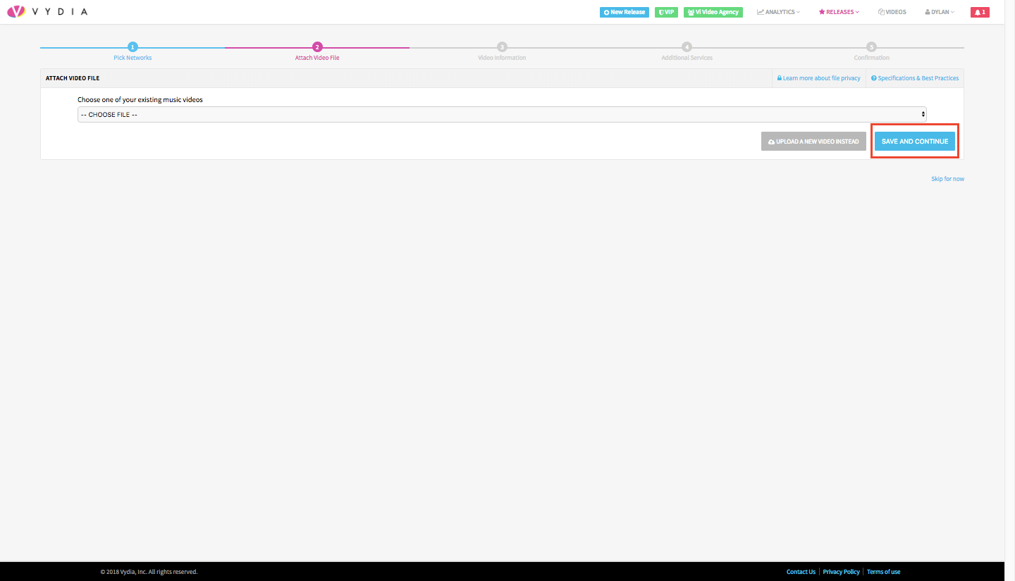 Submit to Vevo Step 6